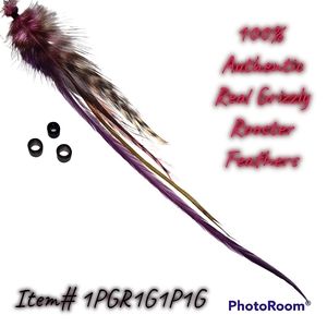 100% Authentic Beautiful Real Feather Hair Extension Bundle + 3 Extra Beads